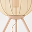 Tischlampe Solva aus Stoff in Hellbeige