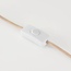 Tischlampe Solva aus Stoff in Hellbeige