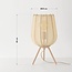 Tischlampe Solva aus Stoff in Hellbeige