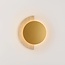 Wandlampe Kiro mit integrierter LED und Travertin (Naturstein) in Gold und Sandbeige