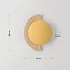 Wandlampe Kiro mit integrierter LED und Travertin (Naturstein) in Gold und Sandbeige