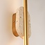 Wandlampe Lima mit integrierter LED und Travertin (Naturstein) in Gold