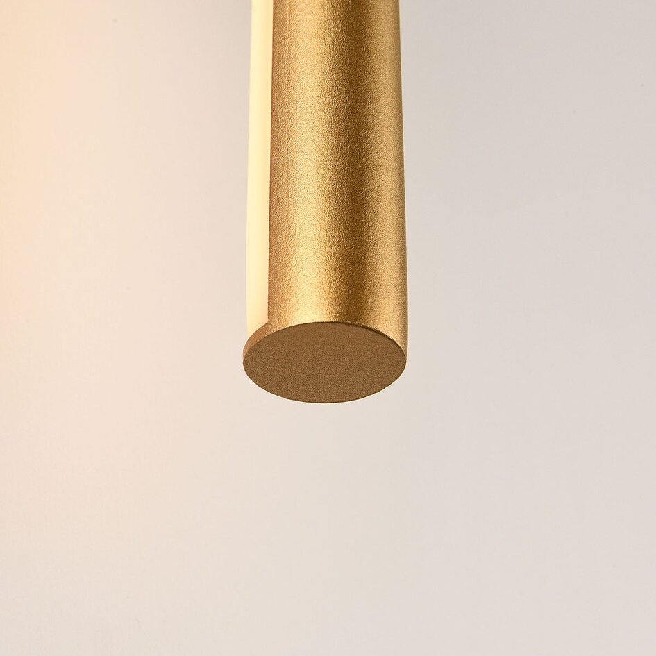 Wandlampe Lima mit integrierter LED und Travertin (Naturstein) in Gold