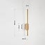 Wandlampe Lima mit integrierter LED und Travertin (Naturstein) in Gold
