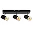 Industrial-Deckenlampe Theo 3-flammig in Schwarz mit Gold