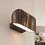 Moderne Wandlampe Hamburg in Schwarz mit gebürstetem Gold