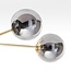 5-flammige Industrial Deckenleuchte Leah - Gold und Rauchglas