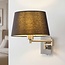 Wandlampe Abella mit schwarzer Baumwollschirm