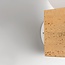 Wandlampe Emi mit Travertin (Naturstein) und milchweißer Kugel
