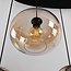 Hängelampe Opale 6-flammig mit amberfarbenem Ombré-Glas