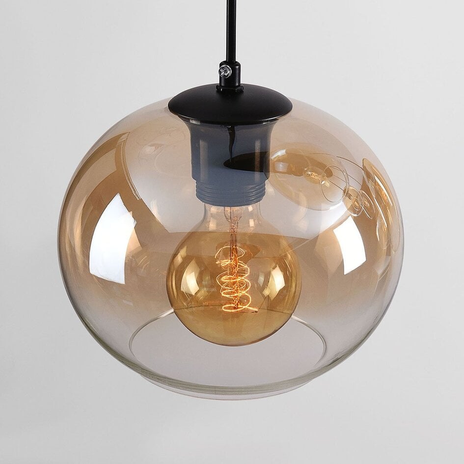 Hängelampe Opale 6-flammig mit amberfarbenem Ombré-Glas