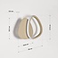 Design Wandlampe Melana mit integrierter LED in Sandbeige