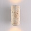 Wandleuchte Raxon mit Travertin (Naturstein) und Holzoptik