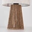 Tischlampe im Boho-Chic mit Leinenschirm - Ranpu