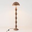Design-Stehlampe Mura in warmem Taupe aus Metall
