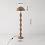 Design-Stehlampe Mura in warmem Taupe aus Metall