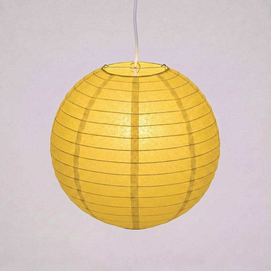 Gelber Lampion aus Nylon für den Außenbereich