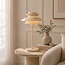 Tischlampe Auryn in glänzendem Beige
