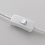 Tischlampe Seyra aus brauner Keramik mit Stoffschirm in Beige