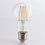 E27 LED Filamentlampe mit Tageslichtsensor 4,5W, klar, 2700K, Ø60