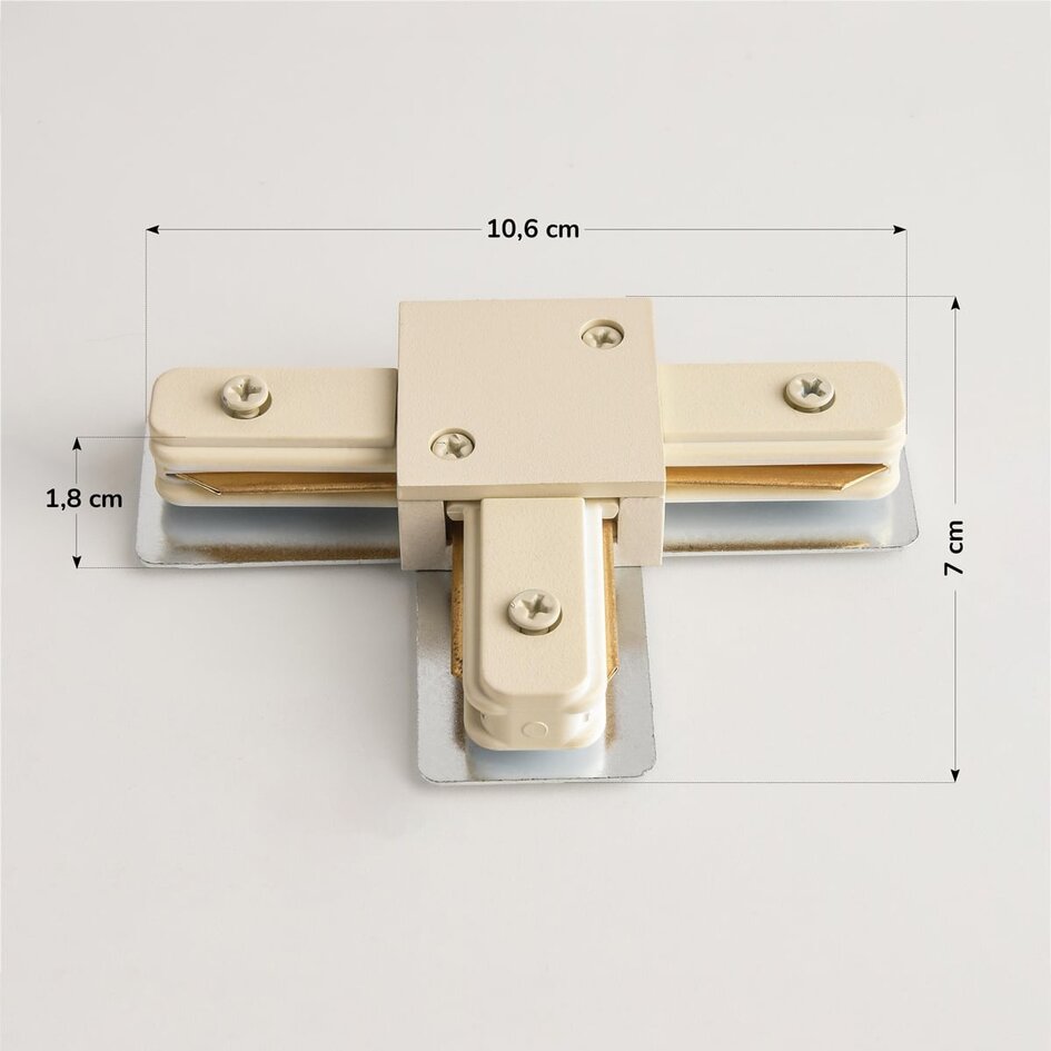 T-Verbinder für 1-Phasen-Schiene - beige