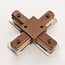 X-Verbindungsstück für 1-Phasen-Schiene - braun