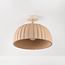 Deckenleuchte Lysko mit geripptem Schirm - Sandbeige