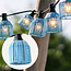 Illu sets inklusive Schirmen in hellblauer Rattanoptik, erhältlich mit verschiedenen LED-Lampen