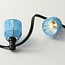 Lichterketten-Set inklusive Schirmen in hellblauer Rattan-Optik, erhältlich mit verschiedenen LED-Lampen