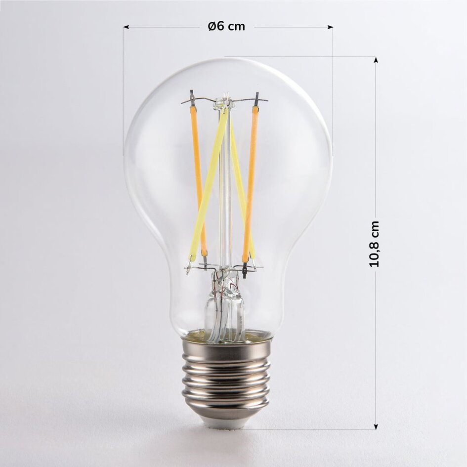 Dimmbare E27 LED Lampe 5,9W, klar, Ø60, 2200-6500K (Fernbedienung separat erhältlich)