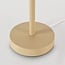 Tischlampe Tessera in Beige mit vier Glaskugeln in Amber und Rauchglas
