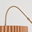 Wandlampe Catharina, verstellbarer Arm mit plissiertem Schirm in Taupe