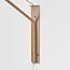 Wandleuchte Catharina — verstellbarer Arm mit plissiertem Schirm in Taupe