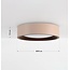 Deckenlampe Nardia mit integrierter LED und 3-stufig dimmbar Ø29 cm in Beige mit Holzakzent