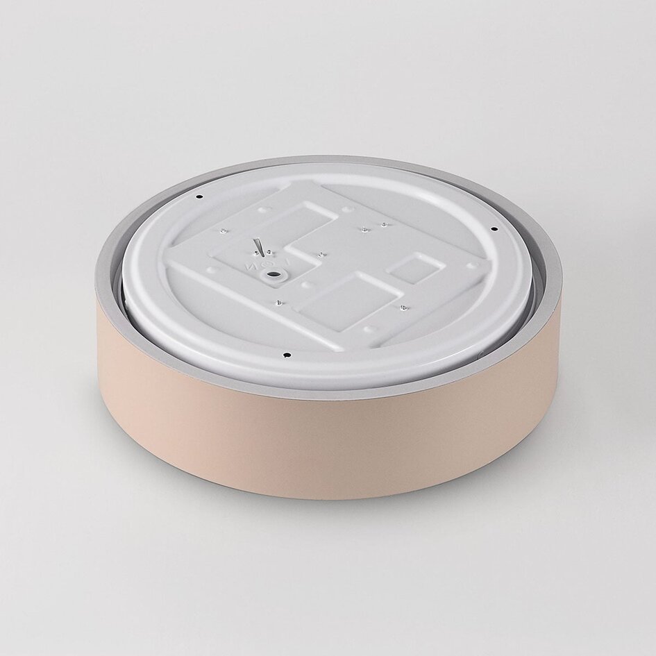 Deckenlampe Nardia mit integrierter LED und 3-stufig dimmbar Ø29 cm in Beige mit Holzakzent
