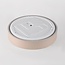 Deckenlampe Nardia mit integrierter LED und 3-stufig dimmbar Ø39 cm in Beige mit Holzakzent