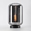 Moderne gläserne Tischlampe schwarz mit Rauchglas - Solo