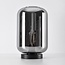 Moderne gläserne Tischlampe schwarz mit Rauchglas - Solo