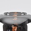 Moderne gläserne Tischlampe schwarz mit Rauchglas - Solo