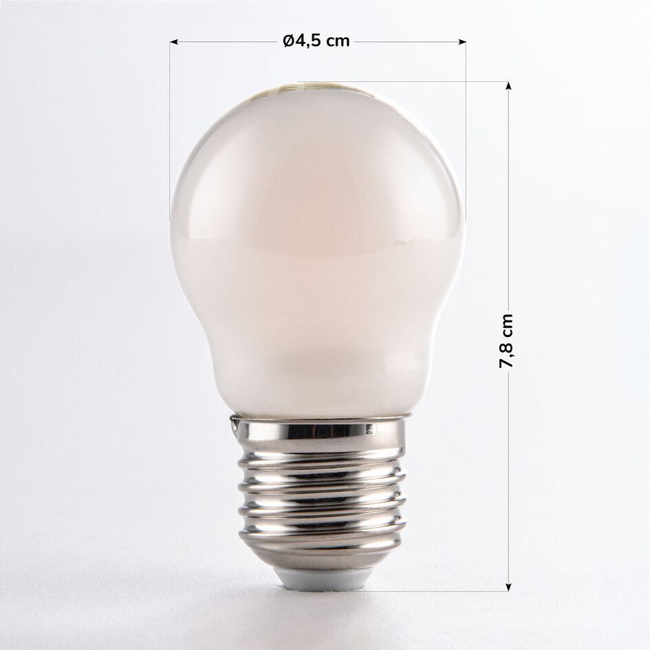 E27 dimmbare LED-Lampe Ø45 mit milchweißem Glas 5,9W 2700K