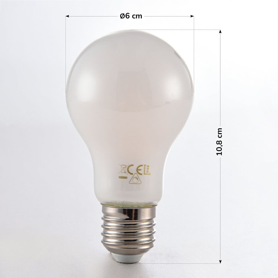 3-stufig dimmbare E27 LED Lampe Ø60 mit milchweißem Glas 7W 2700K