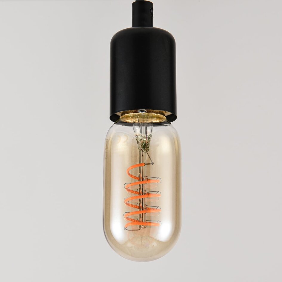 Dimmbare E27-LED-Röhrenlampe Ø45 mm mit Amberglas 4W 1800K