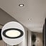 12W LED Downlight rund mit einstellbarer Farbtemperatur - Ø170mm in Schwarz