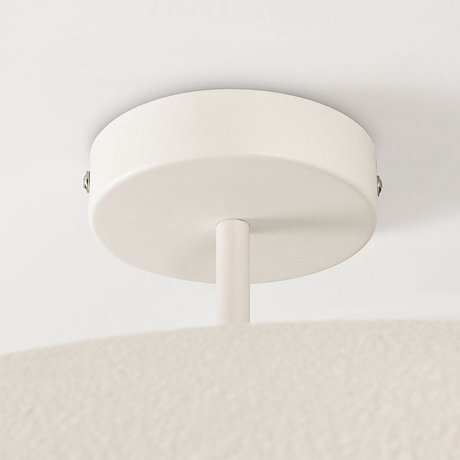 Wabi-Sabi-Deckenlampe Kawa mit Steineffekt in Weiß