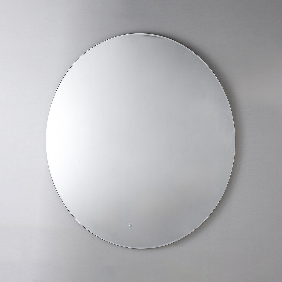Badezimmerspiegel mit Beleuchtung Reflecta Ø60 cm - Dimmbare Beleuchtung mit Berührungssensor, einstellbare Farben und Spiegelheizung
