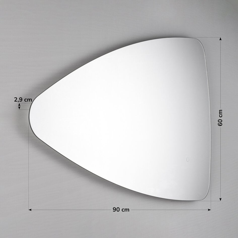 Badezimmerspiegel Vitra 90 x 60 cm Berührungssteuerung, einstellbare Lichtfarbe