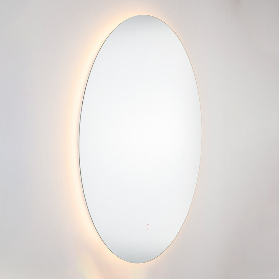Badezimmerspiegel Illura 60 x 80 cm, touch-dimmbar, Lichtfarbe einstellbar, mit Heizung