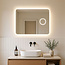 Badezimmerspiegel Sari mit einstellbarer LED, Touch-Dimmer und Heizung – 60x80 cm