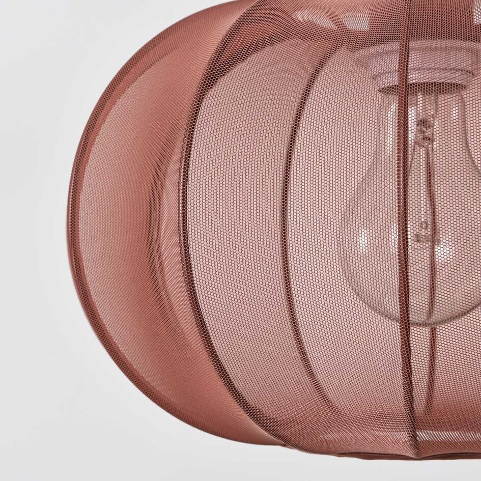 Verstellbare Wandleuchte Flera - runder terrakotta-rosa Stoffschirm