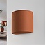 Stoff-Wandlampe Tova in Braun